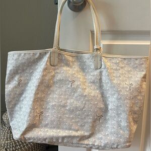 Goyard goyardine St. Louis PM White Tote Bag